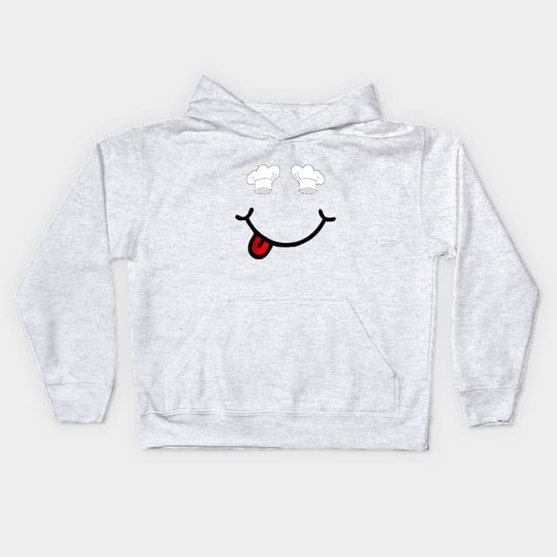 Chef Hats & Smile (in the shape of a face) Kids Hoodie by Tilila